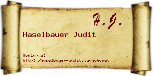 Haselbauer Judit névjegykártya